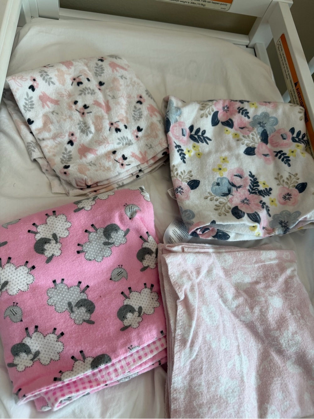 Kids Pink Floral & Sheep Print Bottoms - Soft Cotton Blend